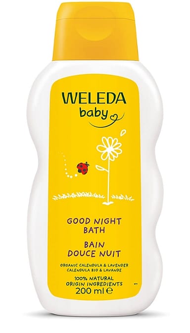 Weleda Baby Calendula Good Night vannošanas līdzeklis bērniem uz nakti
