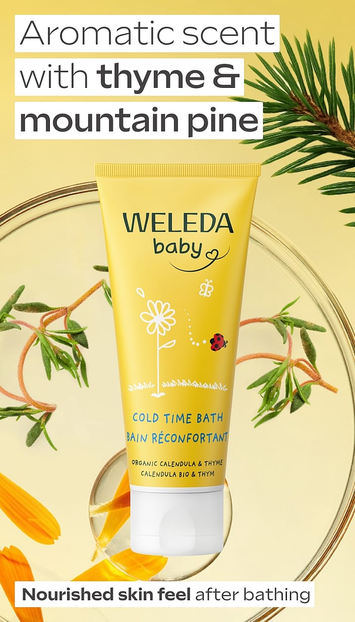 Weleda Baby Calendula vannošanas līdzeklis bērniem aukstajā laikā